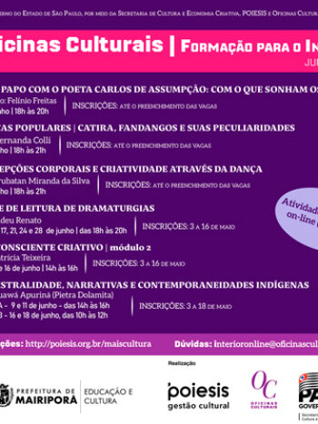 PROGRAMAÇÃO CULTURAL JUNHO/2021