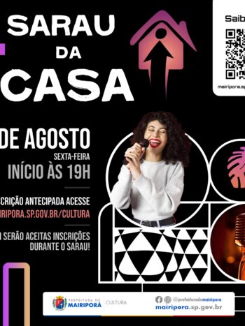 1º SARAU DA CASA na Casa da Cultura de Mairiporã!