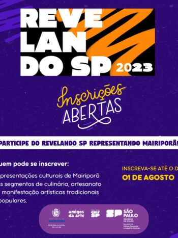 REVELANDO SP 2023 – Inscreva seu trabalho para representar Mairiporã!!!